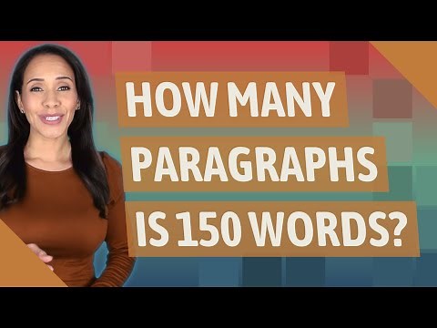 How many paragraphs is 150 words?