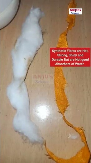 Synthetic Fibres vs Natural Fibres #shorts #anjus_science