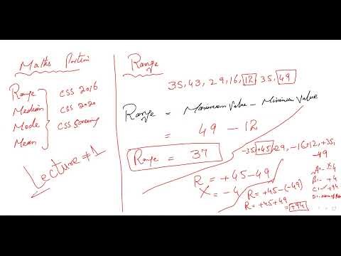 General Ability Lec#1 Range, Median, Mode & Mean
