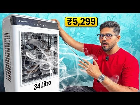Sansui Glacier X 34L Review (Unboxing + Real Test) Air Cooler Review 🔥 Glass Top • 30ft Throw