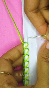 2.1M views · 10K reactions | Super unique double color border lace hand embroidery tutorial! #borderline #tricks #satisfying #facebookreels #everyone #handembroidery #content #fbreelsvideo #border #tutorial #fb #fbreels #viral #trending #stitch #embroidery #diy #cute #reelsfb #reels #support | RozaBird | Facebook