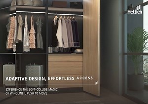 Embrace the future of home design with the innovative WingLine L Push to Move and AvanTech You slim drawer system by Hettich. Dive into the seamless experience of soft-collide technology that not only offers effortless access but also unveils your wardrobe with unparalleled visibility. #Hettich #HettichBangladesh #WingLineL #SlidingDoorSytems #DrawerSystems #ItsAllInHettich #ElevatedLifestyle #MagicalInteriors #InteriorTransformation #InteriorSolutions #InteriorMagic | Hettich Bangladesh