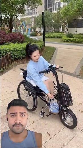 This wheelchair turns into a bike 📌
