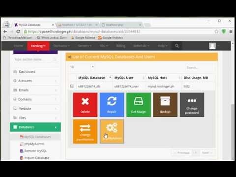 How to connect database on webhosting