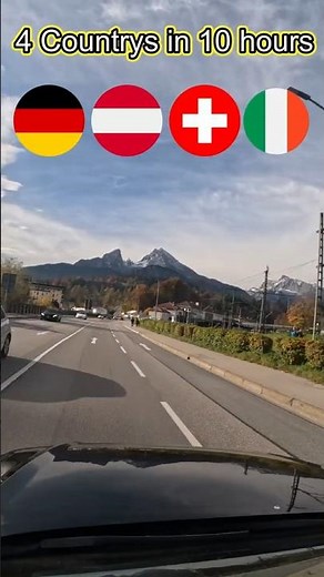One day. Four countries. Epic Road trip. Countless unforgettable views. #europe #italy #austria