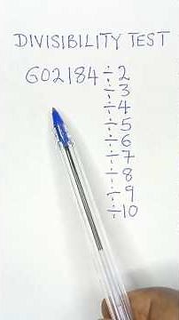 Divisibility Test Skill Needed by All Students || FAST Math