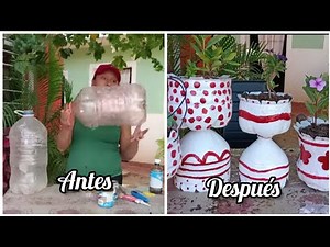 Cómo hacer macetas hechas de botellas de plástico ♻️