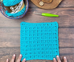 Waffle Stitch Crochet Dishcloth Pattern