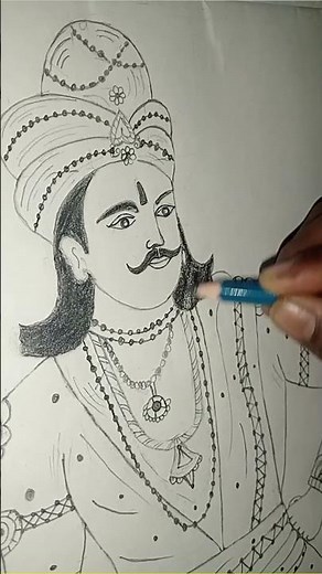 Ashoka The Great Drawing | Samrat Ashok Ka Sundar Sketch#SamratAshok
