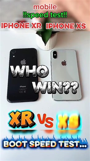 🔥 iPhone XR vs iPhone XS ⚡ Boot Speed Test! Kon Ta Fast? 😱 #Shorts#speedtest #techshorts