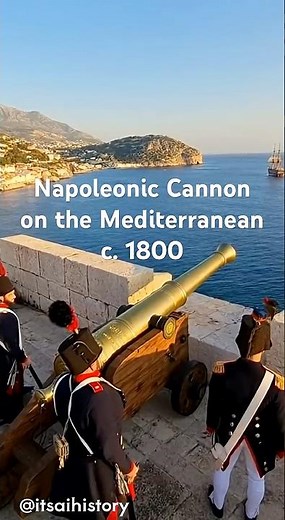 ⚓️ c. 1800 | Napoleonic Fortress Gun Over the Mediterranean