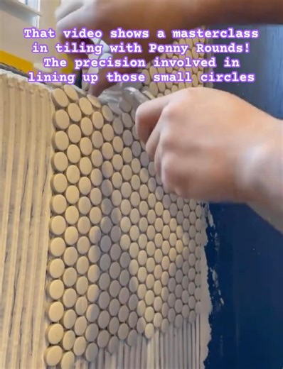 Professional Tiling #PennyTiles #Tiling #HomeRenovation #InteriorDesign #BathroomRemodel #Satisfying