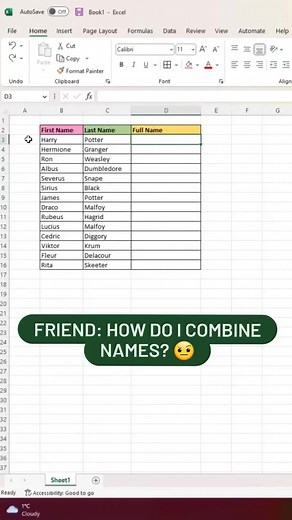 Combine Text from Two Cells in Excel: Simple Tutorial