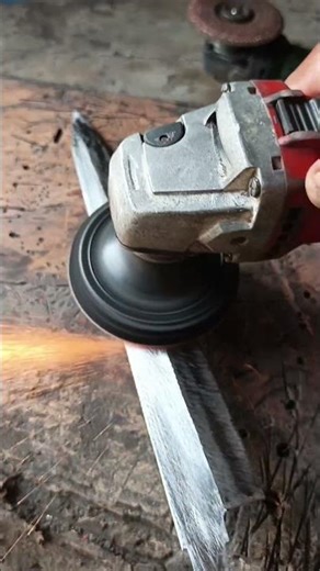 Yanagiba knife bevel process using a hand grinder #handmade #diy