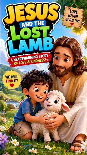 Jesus Finds the Lost Lamb 🐑✨ Kids Cartoon Short♥️