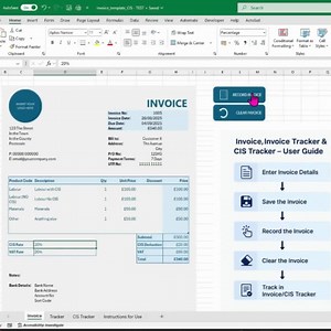 Invoice Template | Sole Traders | Small Businesses | CIS Contractors | Excel | HMRC / VAT Ready - Etsy UK