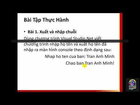 Lập Trình C# - Xuất và nhập chuỗi
