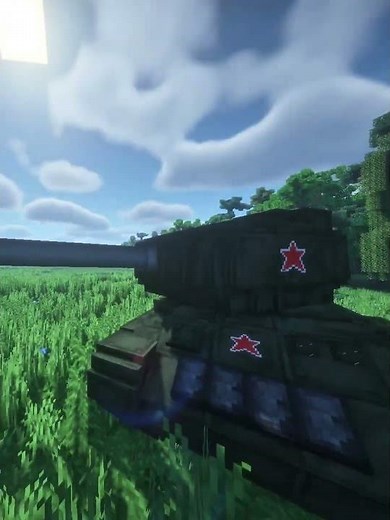 Working T-34/85 in Minecraft Create mod #minecraft #tank #warthunder #ussr #war #createmod #t3485