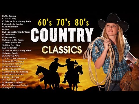 Top 100 Classic Country Songs Of 60s,70s, 80s - Greatest Old Country Music Of All Time Ever