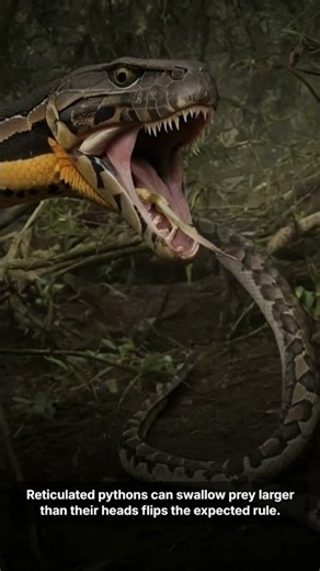 Why reticulated pythons can swallow bigger prey