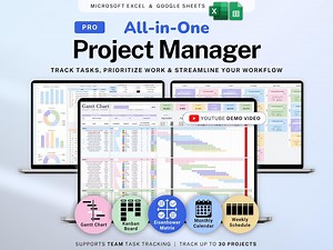 Project Management Spreadsheet Team Project Task Tracker Google Sheets Excel Timeline Planner Kanban Board Gantt Chart Eisenhower Matrix - Etsy