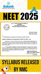 🚨NEET 2025 Syllabus Release by NMC Out Now! 🚨 ALL You Need to Know about ⚠️Changes and analysis of NMC Official Syllabus for NEET 2025 #nee #neetsyllabusupdate #neetupdate #neet2025 | Aakash Educational Services Limited