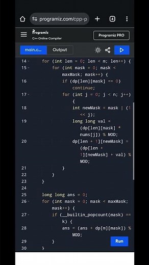 C++ Solution | Sum of Magical Sequences | DP + Bitmask Problem Explained
