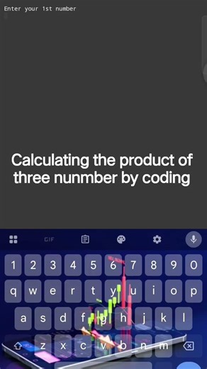 practice of code to calculate th product of three numbers #codinglife #codevein