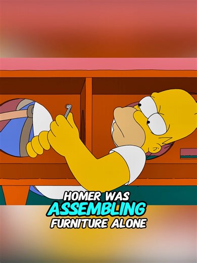 Homer Assembles Furniture Alone