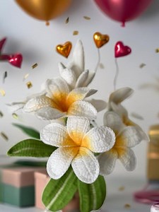 Plumeria Crochet Pattern: Realistic Frangipani Flower Tutorial- Beginner Friendly (PDF Download) - Etsy