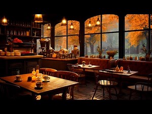 Rainy Day at Cozy Coffee Shop Ambience ☕ Relaxing Jazz Instrumental Music For Relax, Study, Work