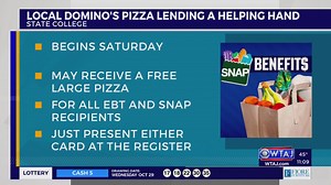 Local Domino's offering a free pizza to SNAP recipients