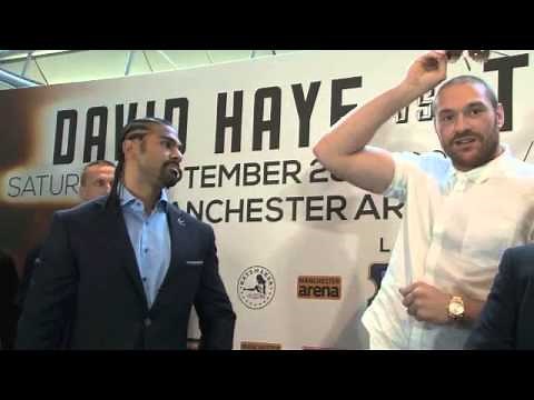 DAVID HAYE v TYSON FURY HEAD TO HEAD @ LONDON PRESS CONFERENCE / HAYE v FURY