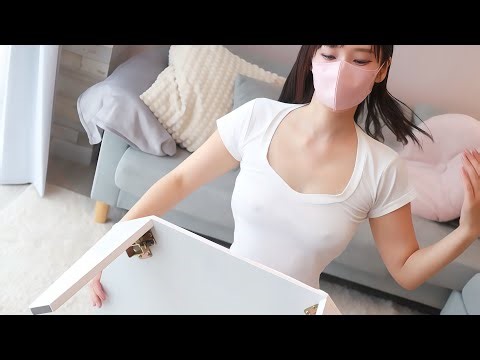 【再掲‼️】真っ白なミニテーブルを組み立てる【女子部屋DIY】