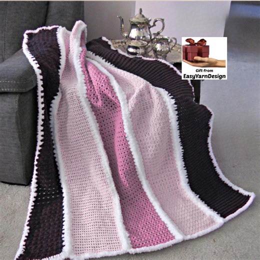 Beginner Crochet Blanket Pattern PDF – Easy Chunky Afghan, Textured Lapghan & Throw Tutorial - Etsy Canada