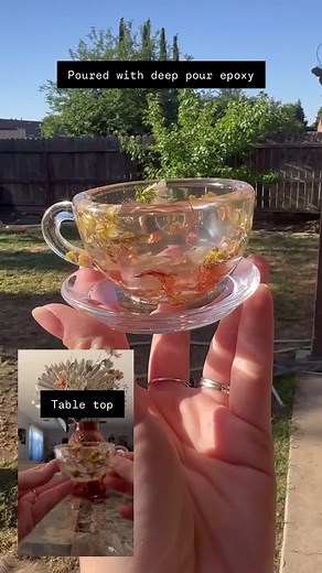 3.8K views · 51 reactions | "Here’s the difference between table top and deep pour epoxy. You get a lot less bubbles since the viscosity of deep pour epoxy is much thinner and also there’s more time between curing allowing for more bubbles to rise to the surface." - @resinatepurity #epoxyresin #resinart #resinpour #floralpreservation #diy #handmade | Promise Epoxy | Facebook