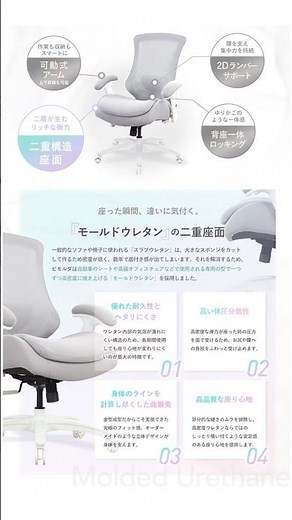 【ビモルダ01】おしりが疲れないコスパ最強クラスの2重座面オフィスチェア【BIM-01/オフィスコム】