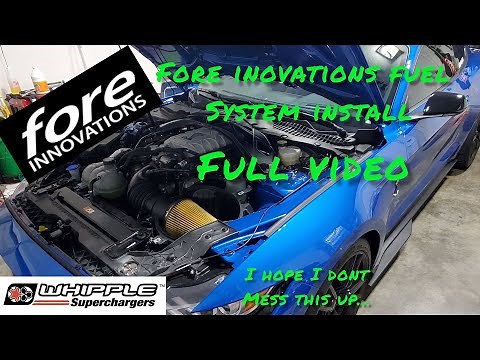 2020 GT500 Fore Innovations Fuel system install 3.8 Whipple Full video