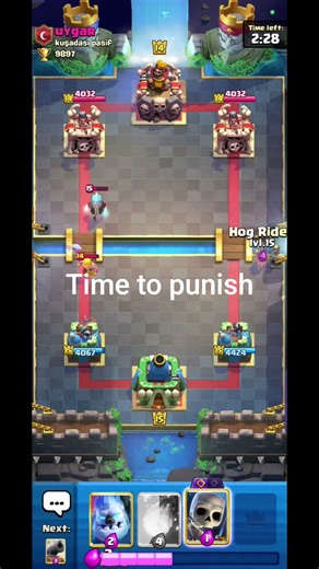 How to play 2.6 Hog vs Graveyard #clashroyale #gaming