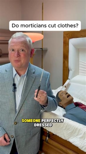 Brad’s Fun Funeral Facts on Instagram: "Morticians don’t like to cut clothes, but sometimes it is necessary #embalmer #funeraldirector"