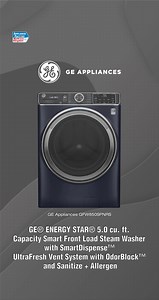 Check out these GE Energy Star Certified Smart Washer. You can monitor your GE washer from your smart phone and get real-time notifications. Not only can you stay connected but this washer also saves you time by holding up 32 loads of detergent! Find the perfect washer for you. | Appliance Factory and Mattress Kingdom | Facebook