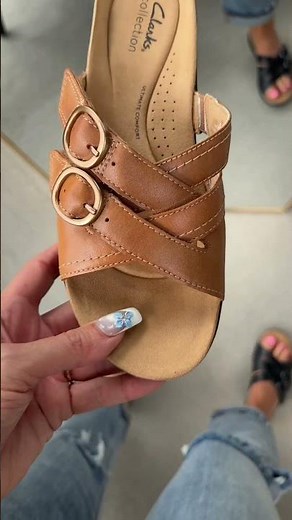 Clarks Collection Leather Slide Sandals -Laurieann Opal ##clarks##sandals##clarkssandals