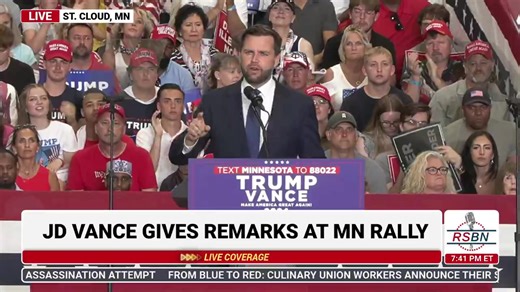 7.9K views · 449 reactions | WATCH: JD Vance makes pitch to “DRILL, BABY, DRILL” during rally in St. Cloud, MN WATCH LIVE: https://www.rsbnetwork.com/video/live-president-trump-and-jd-vance-hold-a-rally-in-st-cloud-minnesota-7-27-24/ | Right Side Broadcasting | Facebook
