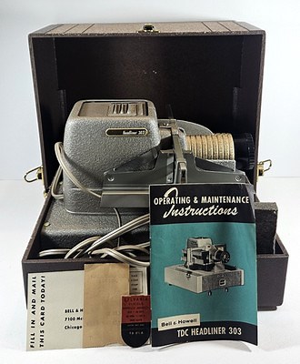 Bell & Howell TDC Selectron Semimatic Headliner 303 Slide Projector With Video | eBay