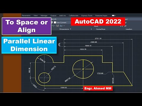 How to Space or Align Linear Parallel Dimension Lines( AUTO or Specified Distance) in AutoCAD 2022.