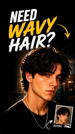 How to get wavy hair for men #wavyhair #mengrooming #menshair #shorts