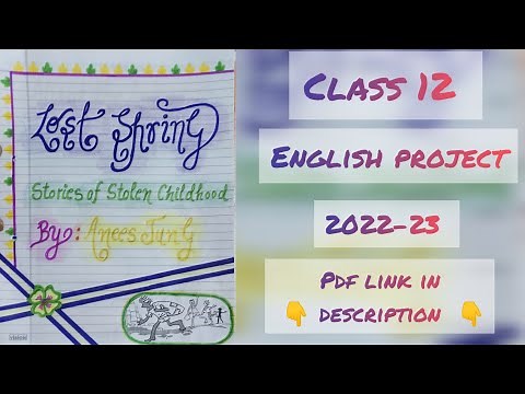 class12 easy and simple latest english project on lost spring withpdf👇 #2024-25 #englishproject