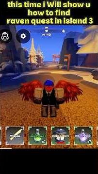 how to find raven quest | on island 3 | #roblox #shorts #tutorial #viralvideo #subscribe