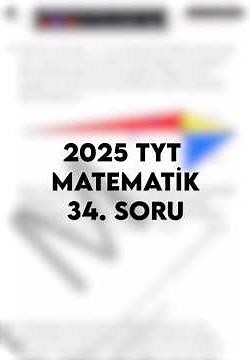 2025 TYT Matematik 34. Soru #umutmatematik #yks #tyt #matematik