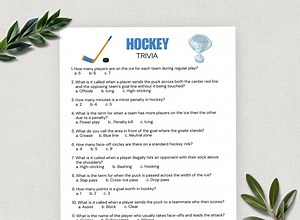 Hockey Trivia, Fun Printable Hockey Game, Sports Theme Birthday Party, Trivia Questions, Hockey Party, Digital Download - Etsy